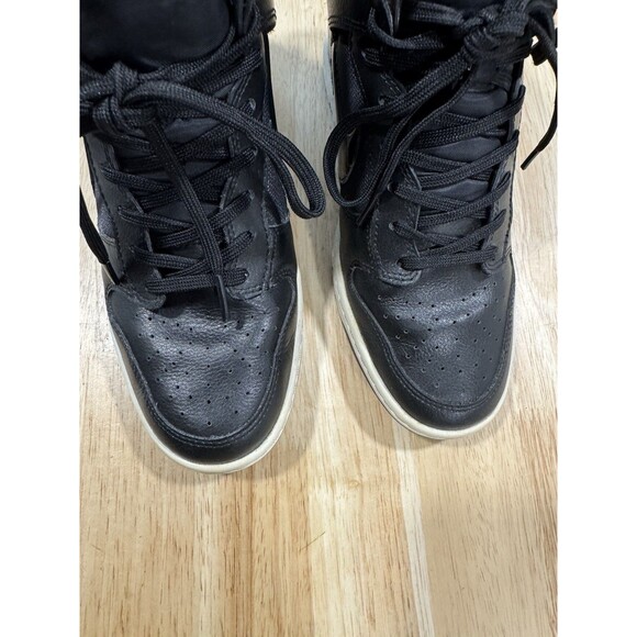 Nike Dunk Sky Hi Hidden Wedge Essential Black Leather White High Womens Size 8 - Picture 5 of 9